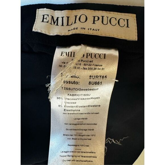 NWT Emilio Pucci black straight leg trouser size 4 - Picture 7 of 10